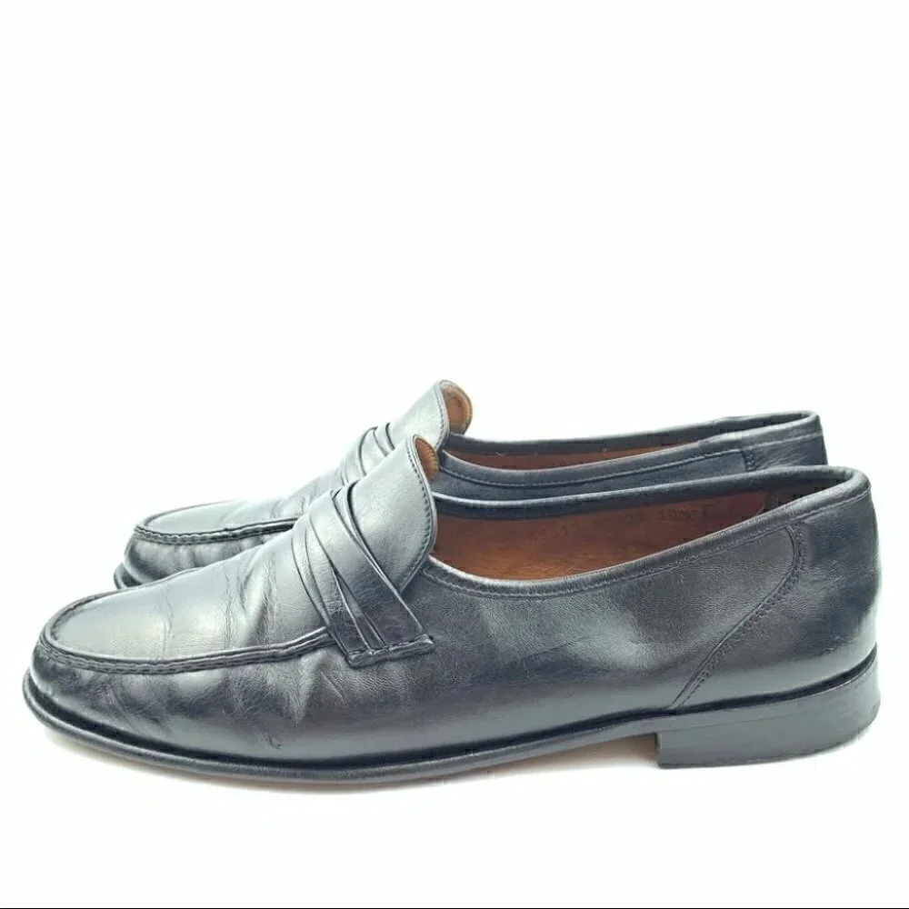 Allen Edmonds Bergamo loafers 10.5 E black Italian